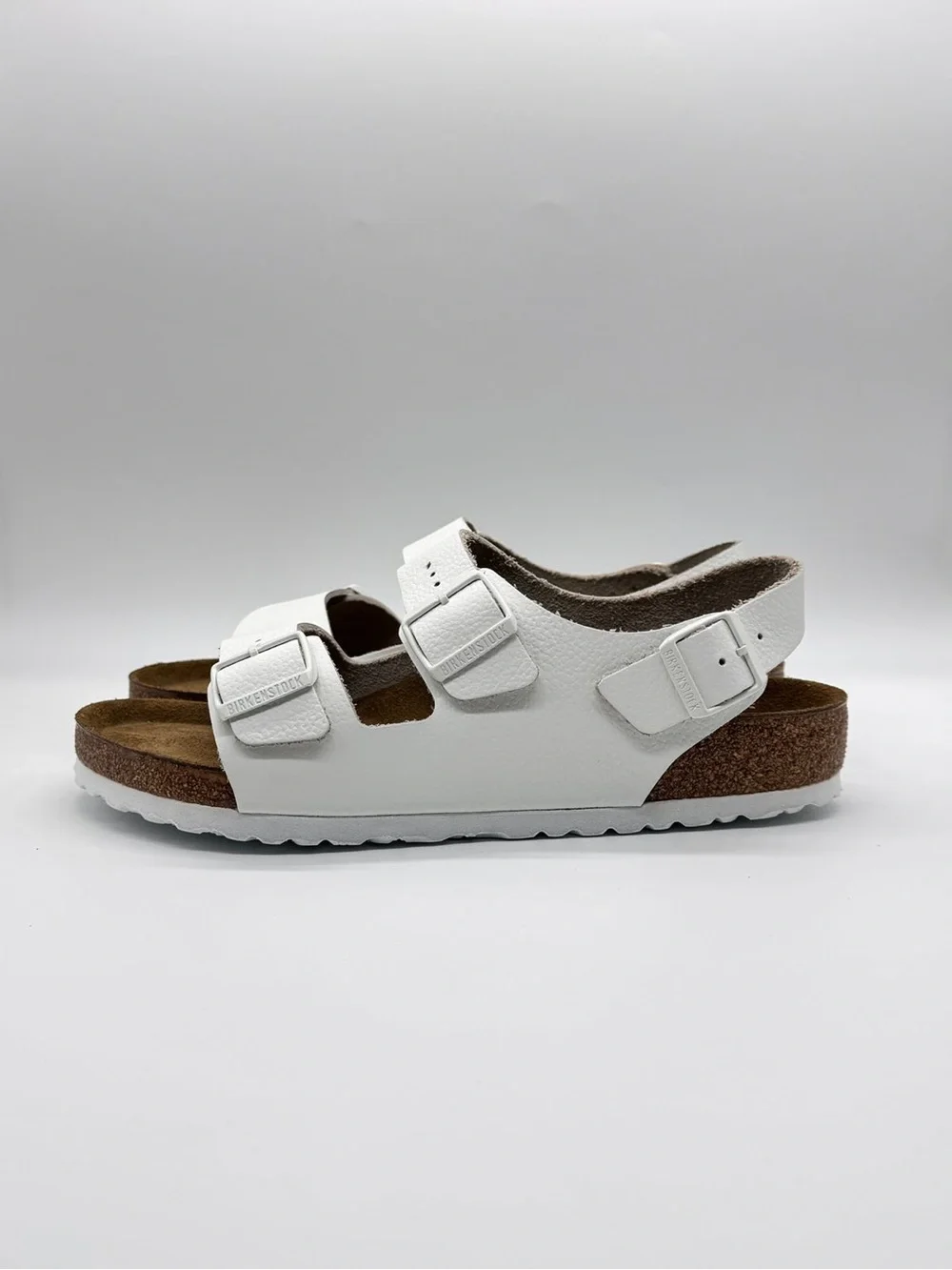 Birkenstock Milano White Leather Sandals NWOB Men 10 L12 Regular Fit EU 43